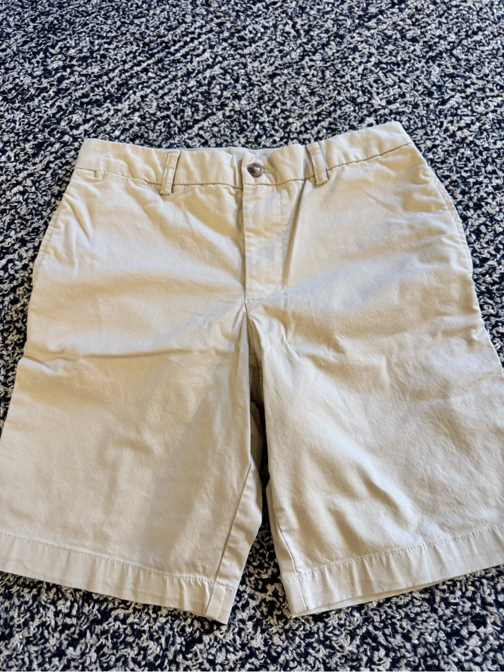 Boys Straight Fit Stretch Chino Shorts in Cream RALPH LAUREN size 14